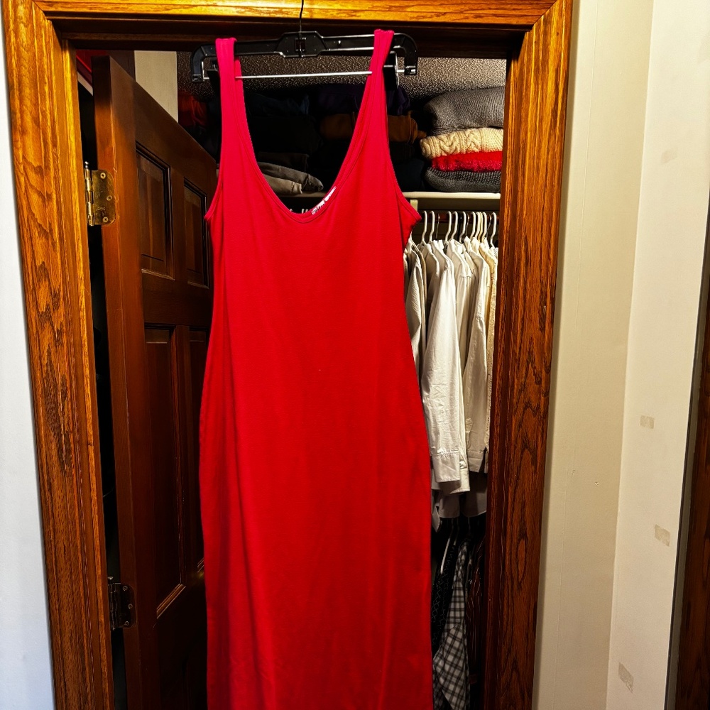 Reformation bright pink bodycon dress